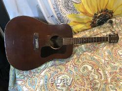 Guild D25M Vintage Acoustic Guitar Made In USA w Electric Pickup