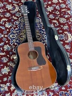 Guild D-25 M 1978 Vintage USA Made Mahogany Acoustic Guitar with Hard Case