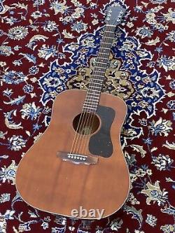 Guild D-25 M 1978 Vintage USA Made Mahogany Acoustic Guitar with Hard Case