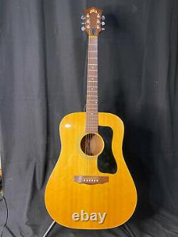 Guild D-25 NT 1985 Natural USA Made Good Condition Includes Hard Case