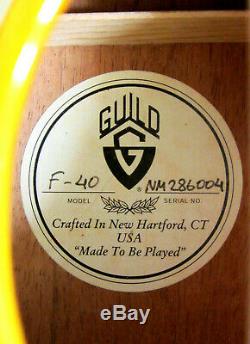 Guild F-40 Acoustic Guitar Made In New Hartford USA 2009 Antique Burst