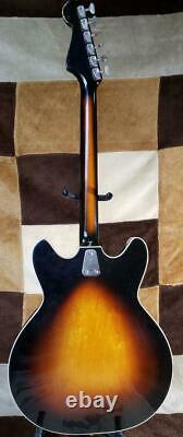 Hagstrom Viking 2P Sunburst 1967 Semi Acoustic Electric Guitar Made in Sweden