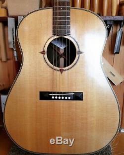 Handmade Luthier Made J-50 J-45 Round Shoulder Acoustic Guitar Hard Case