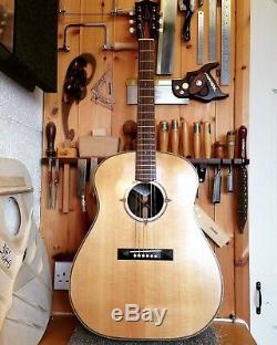 Handmade Luthier Made J-50 J-45 Round Shoulder Acoustic Guitar Hard Case