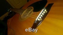 Henri Selmer Saxon Acoustic Guitar Folk Model 820 Made in Japan RARE+Cover