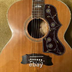 Hondo J200 HJ200A Jumbo Acoustic Guitar Korean Made Vintage 70s With Upgrades