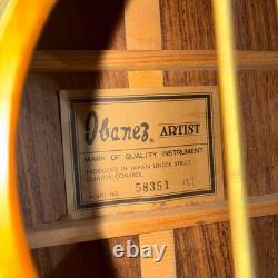 Ibanez Acoustic Guitar ARTIST No 58351 Japan Vintage 70's made Used from Japan
