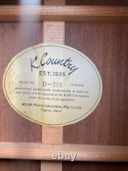 K. Country Acoustic guitar D-200 Dreadnought Japan vintage 70's made Used from JP