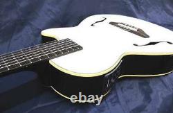 K. YAIRI KYF-CTM F-Hall Electric Acoustic Nylon Guitar White Made in Japan withHC