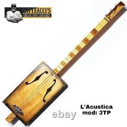 L'Acoustic 3tpv Cigar Box Guitar MATTEACCI'S Made IN Italy