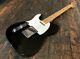 Left Handed Fender Black Mexican Telecaster Electric Guitar Made In Mexico