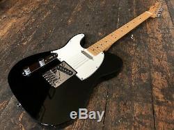 Left Handed Fender Black Mexican Telecaster Electric Guitar Made In Mexico