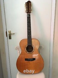 Left handed 12 string guitar. Hand made. Cuban mahogany back, sides and neck