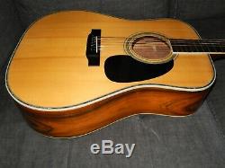 Made In 1977 By Kasuga Gakki K. Country D400 Great D45 Style Acoustic Guitar