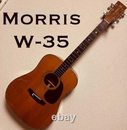 Morris Acoustic Guitar W-35 Dreadnought Japan Vintage 80's made Used from