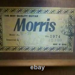 Morris W-25 Acoustic Guitar Made in 1974 Japan Vintage