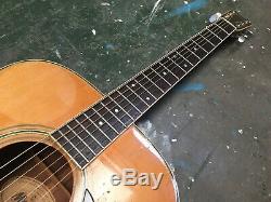 Morris W-25 Dreadnought Acoustic Guitar Made in Japan 1970s Roadworn