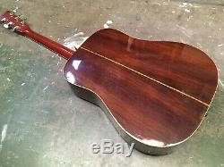 Morris W-25 Dreadnought Acoustic Guitar Made in Japan 1970s Roadworn