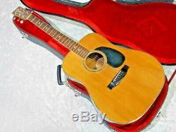 Morris W-50 Acoustic guitar 1970 Around the age made in Japan With hard case