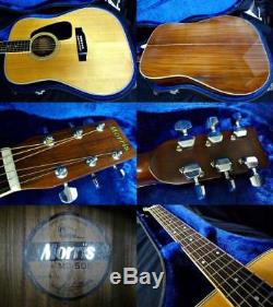 Morris acoustic guitar MD-505 with Japanese made HC rare useful EMS F/S