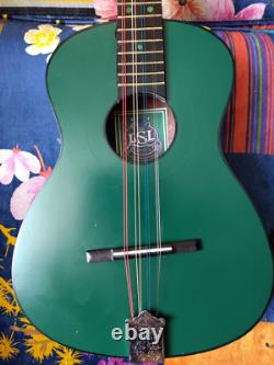 Octave Mandolin Guitar Conversion! Green! 8 String! Acoustic! OOAK! Mandocello