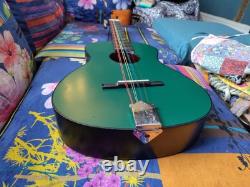 Octave Mandolin Guitar Conversion! Green! 8 String! Acoustic! OOAK! Mandocello