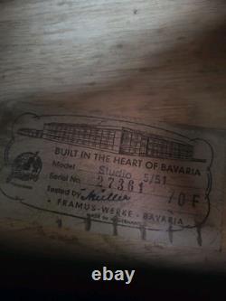 Old Guitar Framus Studio Made In Germany Archtop