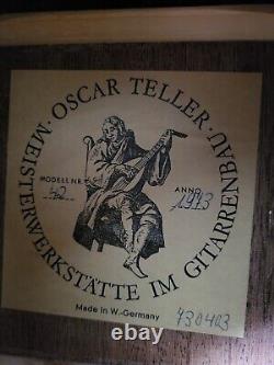 Old Guitar Oscar Plate from 1973 Made in Germany