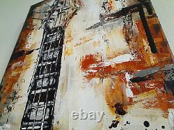 Original acoustic guitar painting on canvas, music wall art, MADE TO ORDER