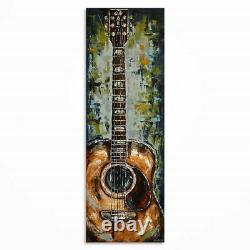Original guitar painting on canvas, music art, acoustic guitar art MADE TO ORDER
