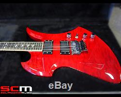 RRP$10,000 BC Rich Made in USA Deluxe Custom Mockingbird Guitar Trans Red Gloss
