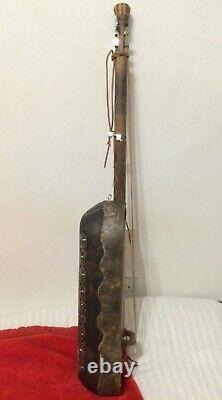 Rare GUIMBRI Traditional 3 Strings Acoustic Bass Guitar with pickup GNAWA TRANCE