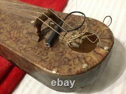 Rare GUIMBRI Traditional 3 Strings Acoustic Bass Guitar with pickup GNAWA TRANCE