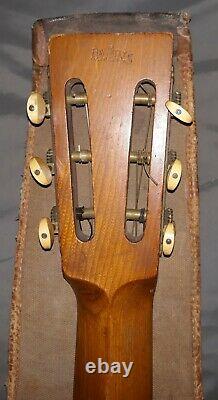 Rare Late 1800's Bay State Parlor Guitar With Original Case Made In The USA