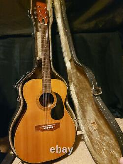 Rare Vintage Laredo 80F Acoustic Guitar and case. Made in Japan (1970s MIJ)