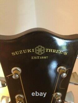 Rare Vintage Suzuki Three's Est 1887 Gw-15 Acoustic Guitar. Made In Japan