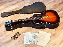 Recording King / Gibson Made Carson Robison Model K 1938 Sunburst with Case