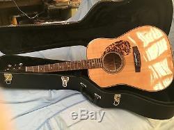 Robert Lawerence Custom Acoustic Guitar Dreadnought with Hard Shell Case USA Made
