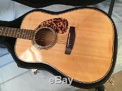 Robert Lawerence Custom Acoustic Guitar Dreadnought with Hard Shell Case USA Made