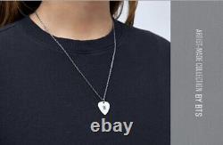 SHIP NOW BTS SUGA Artist Made Collection Guitar Pick Necklace SILVER Sealed