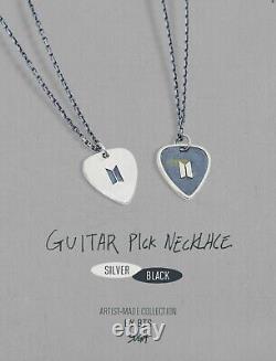 SHIP NOW BTS SUGA Artist Made Collection Guitar Pick Necklace SILVER Sealed
