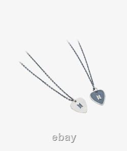SHIP NOW BTS SUGA Artist Made Collection Guitar Pick Necklace SILVER Sealed