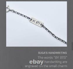 SHIP NOW BTS SUGA Artist Made Collection Guitar Pick Necklace SILVER Sealed