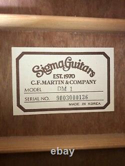 Sigma Dm-1 Dreadnought Acoustic Guitar Made In Korea (martin) With Case