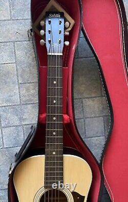 Stella 6 String Acoustic Guitar Steel Reinforced Neck Made In USA With Case