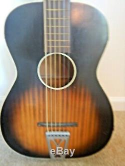 Stella H929 made by Harmony Acoustic Guitar (Used)-As-shown. New keys/strings