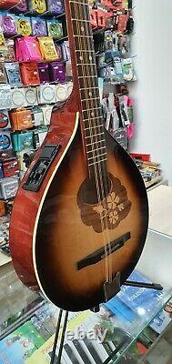 Sunburst Irish Bouzouki with EQ (built in pick-up), made by Hora, solid wood