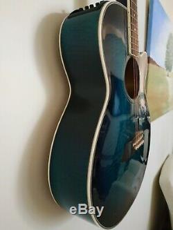 Takamine FP391 MB Blue Semi Acoustic Guitar Made In Japan, Excellent Condition