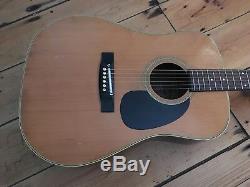 Tarada W615 Dreadnought Acoustic Guitar Made in Japan 1970s Roadworn