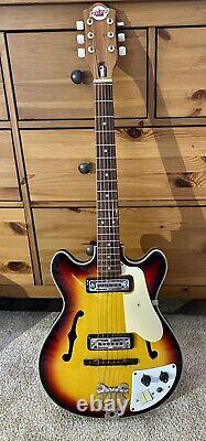 Teisco Del Rey EP-7 Sunburst HollowBody 6 String Guitar Made in Japan 1960's